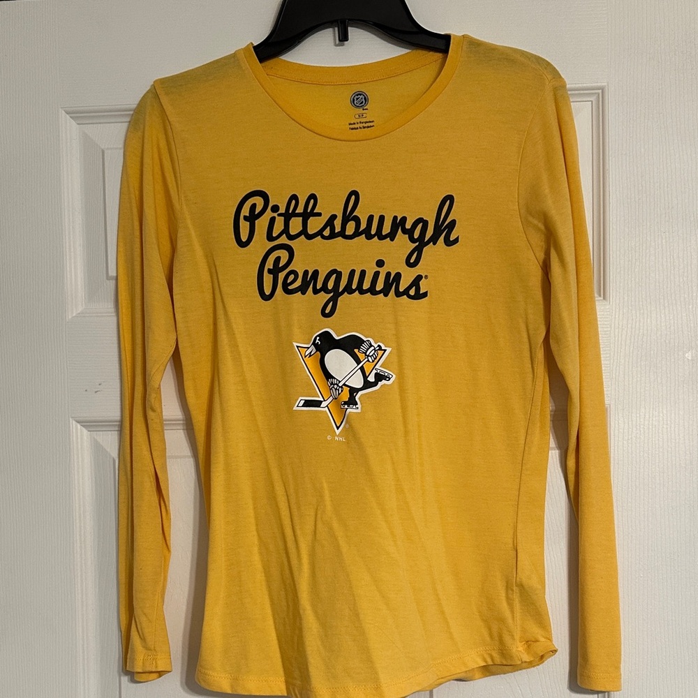 Pittsburgh Penguins Yellow Long Sleeve Shirt